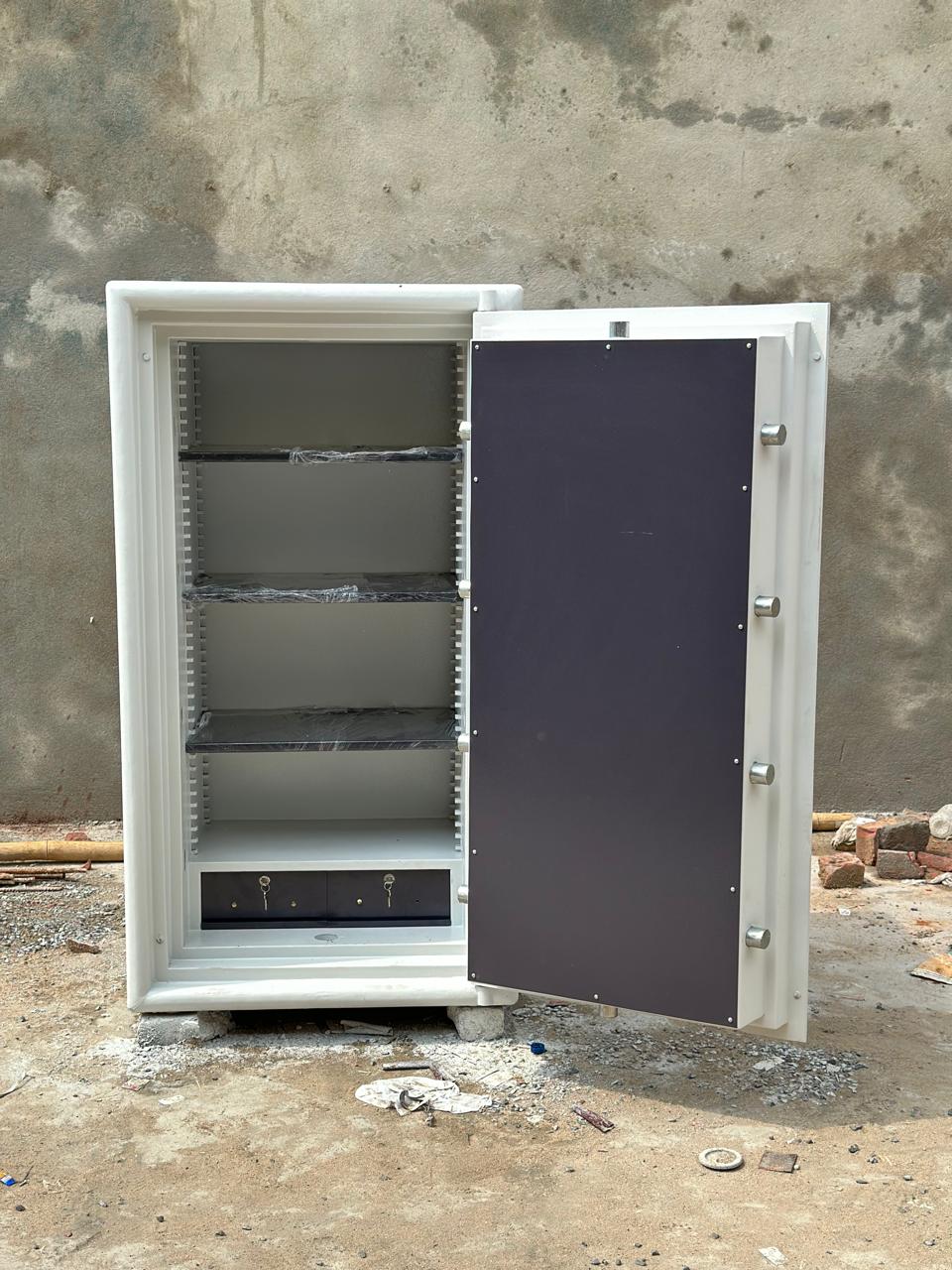 Ajanta fire-resistant safe showing reinforced front construction